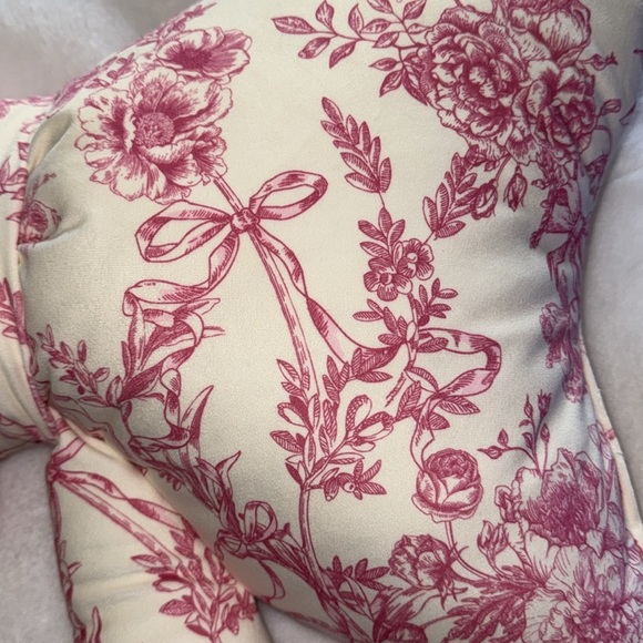 BRAND NEW Oversized Pink Bow Decor Pillow shabby chic - Picture 3 of 5